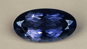 This iolite is unusual for its quality and size. It weighs 18.90 carats. Fine iolite over 5 carats is relatively rare.