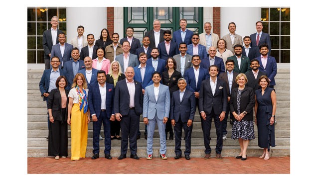 Participants of the 2024 GIA Global Leadership Program (alphabetical order): Aadesh Sanghvi, KP Sanghvi and Sons LLP; Aavis Bhindi, Golden Tree Jewellers; Anand Lukhi, J. K. Star Private Limited; Ankur Savani, Palak Diam Inc.; Baiju Bhansali, DDLNYC LLC; Brandon Pace, GIA; Carl Hebert, Stuller, Inc.; Cathryn Ramirez, GIA; Charles Green, Lux Bond & Green; David Nassi, 100% Natural Ltd.; David Troostwyk, Salotro Limited; Elle Hill, Hill & Co; Ellen Junger, Berkshire Hathaway Inc.; Genki Dobashi, Crossfor. Co., Ltd; Johanna Levy, GIA; John Kreul, Jewelers Mutual; Kalpesh Jhaveri, K.R.Gems & Diamonds Int'l; Krishi Lakhani, Kiran Gems; Lake Dai, Carnegie Mellon University / GIA; Leanne Kemp, Everledger; Leonie Brantberg, Jessica Mccormack Limited; Lijun Geng, Huabi (HB) Diamond (China) Company Ltd.; Manish Dhamani, Dhamani Jewels LLC; Mitchell Schamroth, M Schamroth & Sons; Nidhish Narola, Shree Ramkrishna Exports Pvt. Ltd.; Niveet Nagpal, Omi Prive; Priyank Kothari, Yondor Diamonds Private Limited; Rajesh Dholakia, Dholakia Lab Grown Diamonds; Rami Baron, Q Report; Rishabh Kothari, Flawless HK Company; Sahag Arslanian, Arslanian Group NV; Sandip Patel, Dharmnandan Diamonds; Saransh Kothari, KGK Diamonds Hong Kong Limited; Sriram Natarajan, GIA; Stephen Lovejoy, Signet Jewelers; Sujal Shah, RED EXIM; Sumit Dangi, Jewelers Mutual Group; Susan Jacques, GIA; Utkarsh Narola, The Jewelry Co.; Vin Kothari, Precious Colors Inc.