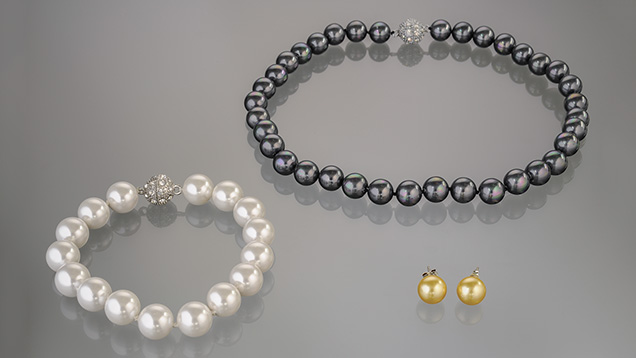 shell pearl necklace, bracelet, earrings shell pearl necklace, bracelet, earrings