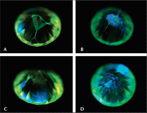 DiamondView fluorescence image DiamondView fluorescence image