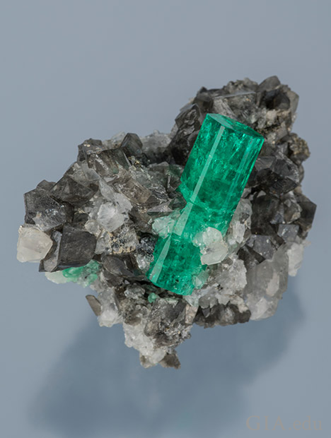 Emerald Crystal in Calcite Emerald Crystal in Calcite
