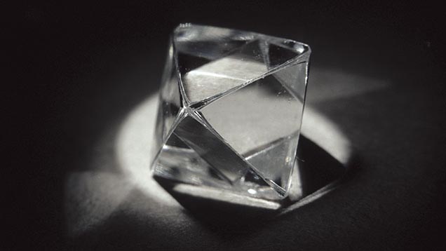 Octahedron Shaped Diamond Octahedron Shaped Diamond