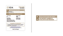 An image of a GIA diamond report.