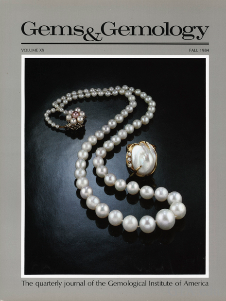 アメリカの天然真珠を特集したGems & Gemologyの表紙 アメリカの天然真珠を特集したGems & Gemologyの表紙