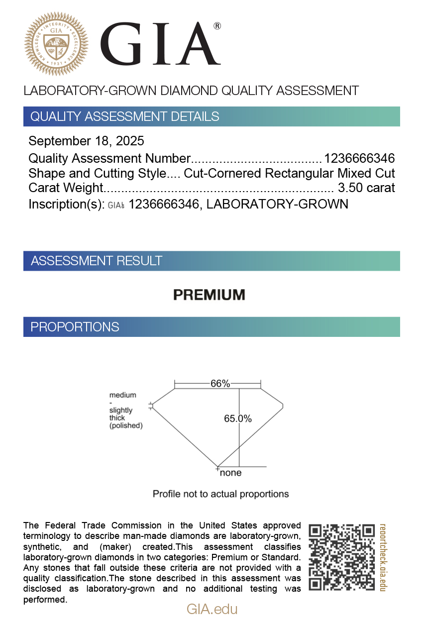 Sample LABORATORY-GROWN DIAMOND Services