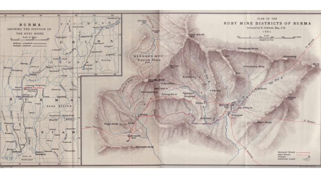 Map of the area of the Mogok Stone Tract Map of the area of the Mogok Stone Tract