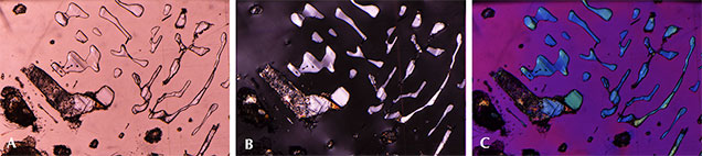 F15-Sun-Figure-9-Comp-v2_194321-636x142.jpg. Partially healed fingerprint-like inclusions in “color-change” pyrope garnet