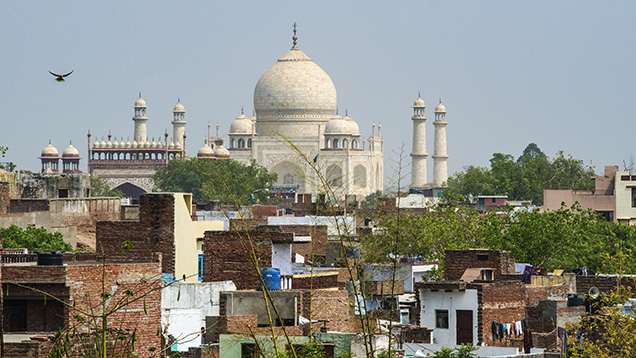 The Taj Mahal and the city of Agra The Taj Mahal and the city of Agra
