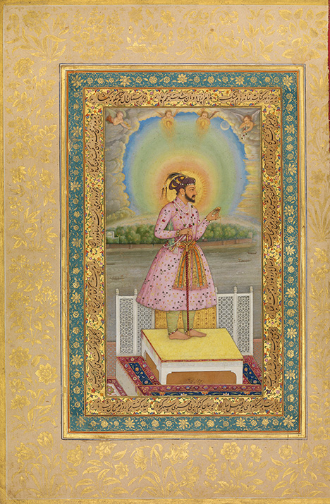 Painting of Shah Jahan, richly adorned with jewels Painting of Shah Jahan, richly adorned with jewels