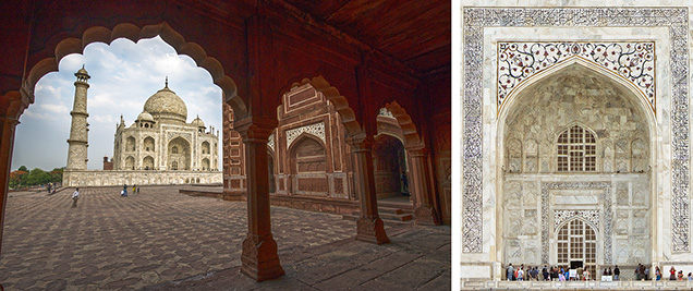 View of the Taj Mahal from the guest pavilion View of the Taj Mahal from the guest pavilion