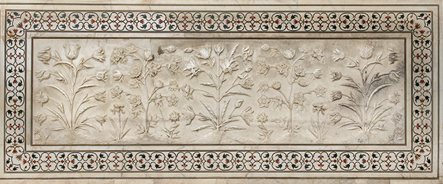 Carved marble panel from the Taj Mahal Carved marble panel from the Taj Mahal