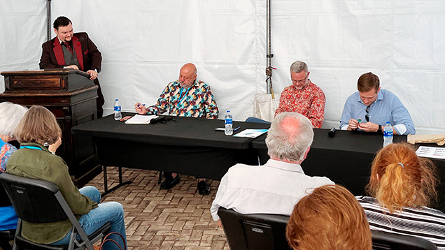 A panel of turquoise identification experts answered questions. A panel of turquoise identification experts answered questions.