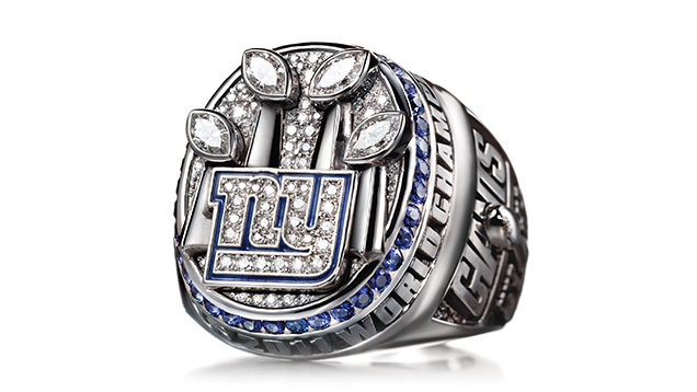 The Super Bowl Ring the New York Giants received after winning Super Bowl XLVI The Super Bowl Ring the New York Giants received after winning Super Bowl XLVI