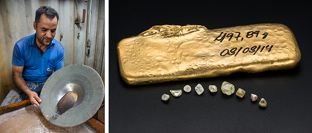 Gold from the Duas Barras mine, Brazil Gold from the Duas Barras mine, Brazil