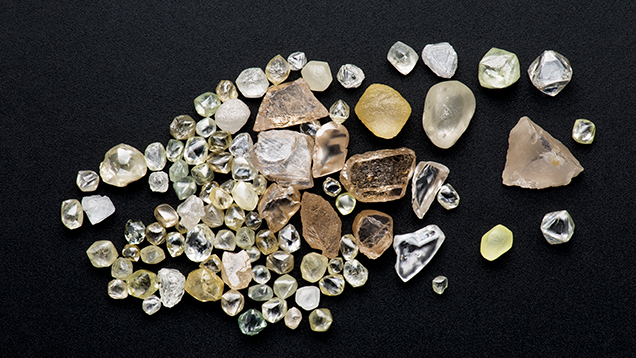 Diamond crystals from the Jequitinhonha River, Brazil Diamond crystals from the Jequitinhonha River, Brazil