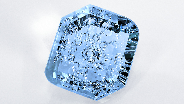 Aquamarine carving by Michael Dyber Aquamarine carving by Michael Dyber