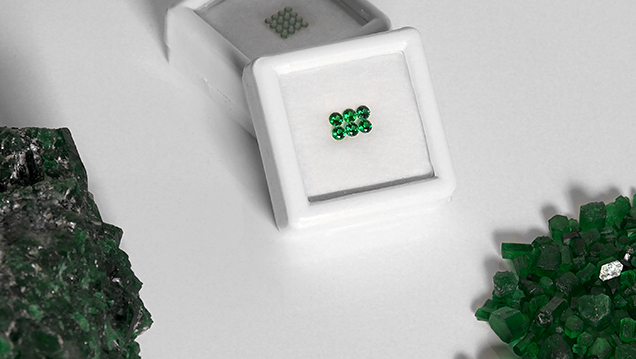 Small precision-cut emerald from Swat Valley, Pakistan Small precision-cut emerald from Swat Valley, Pakistan