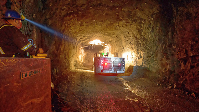 Haulage tunnel at Diavik Haulage tunnel at Diavik