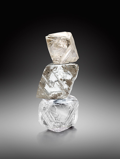 Diavik rough diamond crystals Diavik rough diamond crystals