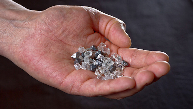 Selection of rough diamonds from Diavik Selection of rough diamonds from Diavik