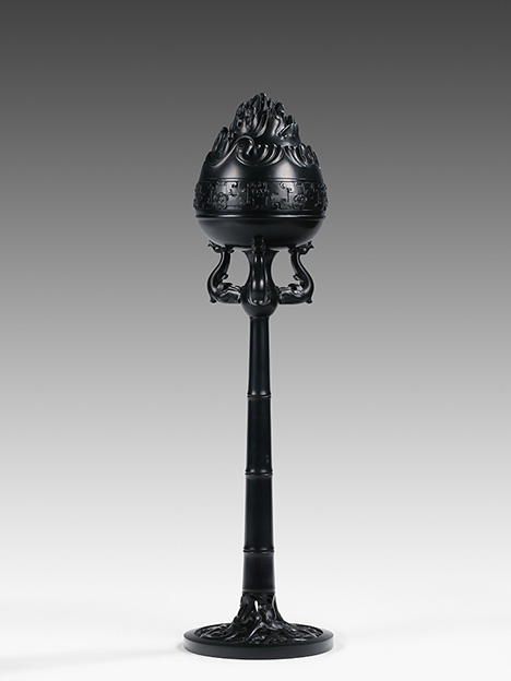 Censer carved from Guangxi black nephrite Censer carved from Guangxi black nephrite
