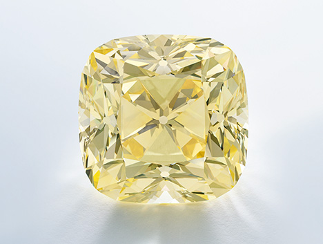 The 205.07 ct Fancy Intense yellow Red Cross diamond. The 205.07 ct Fancy Intense yellow Red Cross diamond.