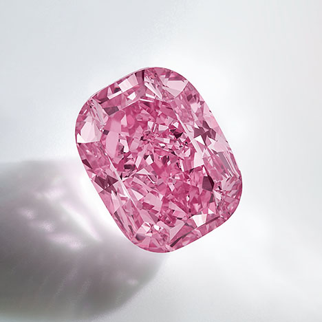 Figure 4. The 10.57 ct Eternal Pink diamond set a new record per-carat price at $3.3 million. Courtesy of Sotheby’s.