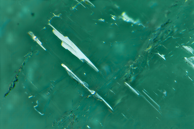 Fluid-filled inclusions in Paraíba tourmaline Fluid-filled inclusions in Paraíba tourmaline