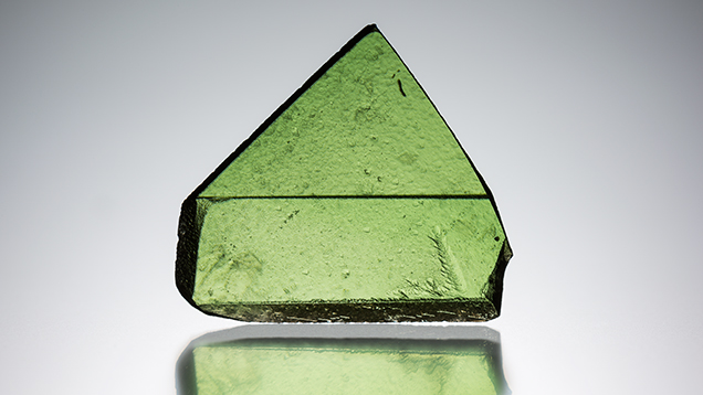 This Russian titanite is green due to vanadium.