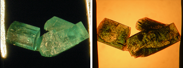 Cluster of type 2 Nacken synthetic emeralds Cluster of type 2 Nacken synthetic emeralds