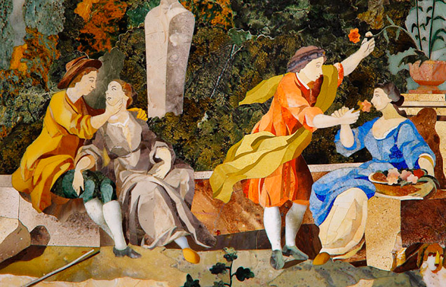 Original “Touch and Smell” mosaic panel Original “Touch and Smell” mosaic panel