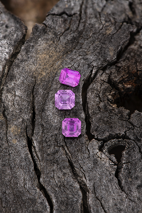 Treated pink sapphires from Ilakaka, Madagascar Treated pink sapphires from Ilakaka, Madagascar