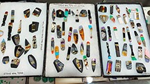 Steve Walters’s gemstone carvings on display in Tucson. Steve Walters’s gemstone carvings on display in Tucson.