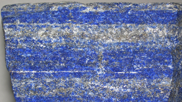 Lazurite present in a banded metamorphic gneiss from Badakhshan Lazurite present in a banded metamorphic gneiss from Badakhshan