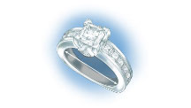Evaluate the quality of a platinum ruthenium ring with diamonds in the shank that was sized up using a laser welder. Contains video and illustrations.