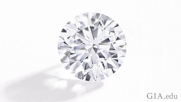 A round brilliant diamond on a white background.