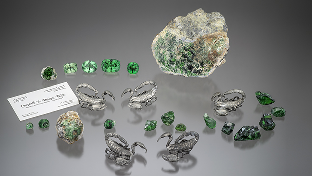 Campbell Bridges’s tsavorite collection. Campbell Bridges’s tsavorite collection.
